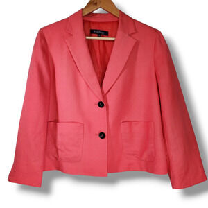 Evan-Picone Petite 2 Button Coral Blazer Jacket Size 8P